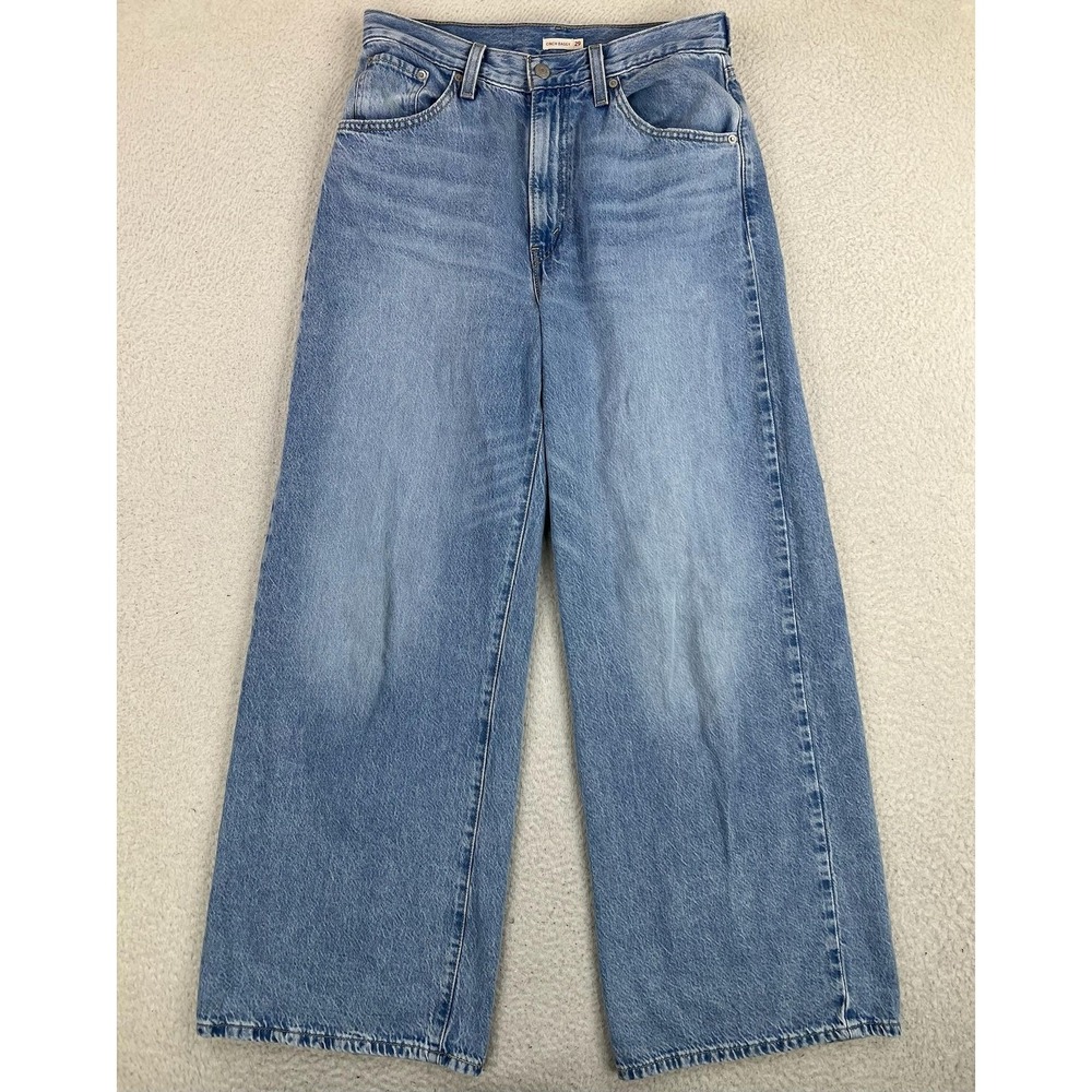 Levis Cinch Baggy Jeans Womens 29 Blue Relaxed Wide Leg 100% Cotton Denim